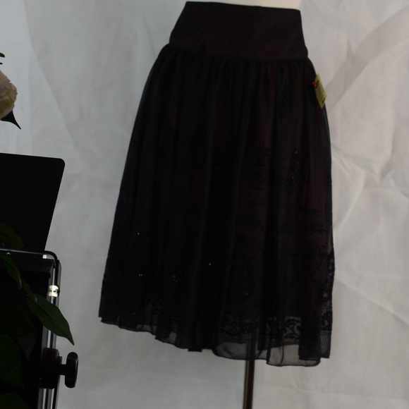 JESSICA Tule/Net/Layered Embossed Skirt SZ 12 NWT #B44 - Picture 3 of 10